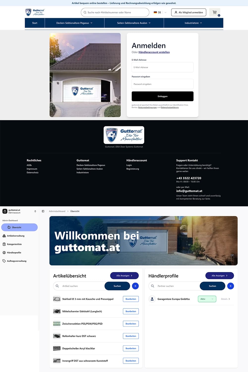 Händler-Self-Service: Nutzer, Adressen und Berechtigungen